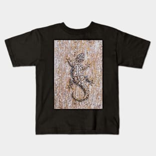 Marble Brown Gecko Kids T-Shirt